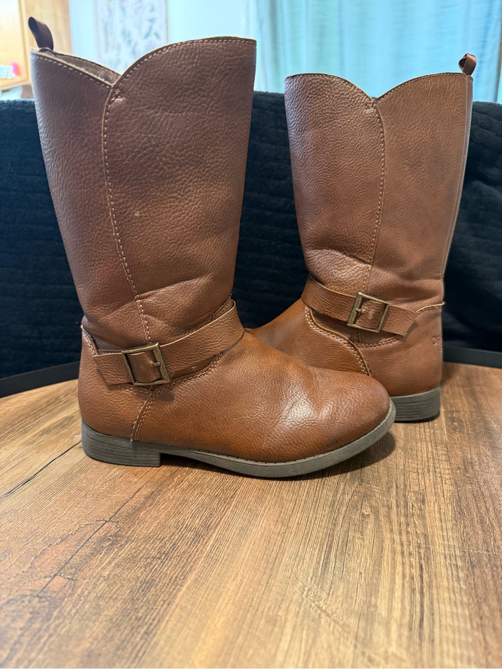 OshKosh B'gosh Brown Girls' Side Zip Boot with Buckle